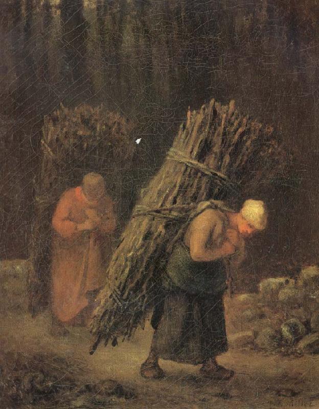 Jean Francois Millet Peasant Women Carrying Faggots Norge oil painting art